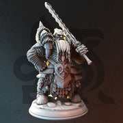 Dwarf Paladin Fighter w/ Sword Miniature | 28mm, 32mm,54mm,75mm, 100mm Scales | Roleplaying games Figure D&D 5e Pathfinder | DM Stash - Only-Games
