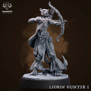 Female Leonin LionFolk Tabaxi Fighter Ranger Unpainted | 28mm,32mm,54mm,75mm,100mm Scale | Resin Dungeons and Dragons D&D 5e  | Pathfinder | - Only-Games