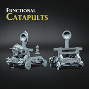 Large Functional Catapult (2 versions) miniature Prop | 28mm, 32mm Scales| Dungeons and Dragons 5e Miniatures | Pathfinder | Figurine DnD | - Only-Games