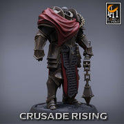 Paladin Knight Flail Templar Unpainted Miniature | 28mm, 32mm,54mm,75mm, 100mm Scales | Dungeons and Dragons |Pathfinder | Lord of The Print - Only-Games