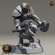Leonin LionFolk Fighter Paladin | 28mm, 32mm, 54mm, 75mm Scales,100mm Tall | Dungeons and Dragons D&D 5e | Pathfinder| Daybreak Miniatures - Only-Games