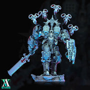 Sci-Fi Heavy Battle Mech Knight Miniature | SpellJammer | 25mm, 32mm, 40mm, 50mm, 75mm BASE SIZES | Resin Mini Unpainted |Archvillain Games - Only-Games