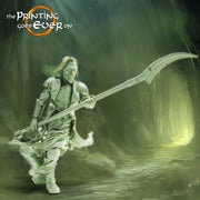 Undead Ghost Fighter with Polearm | Miniature | 28mm, 32mm, 75mm, 100mm Scales | Pathfinder Figure | D&D 5e | Figurine unpainted | - Only-Games