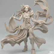 Female Sorcerer Warlock PC or NPC | 28mm, 32mm, 50mm,75mm,100mm | Dungeons and Dragons | Pathfinder | 3DArtGuy - Only-Games
