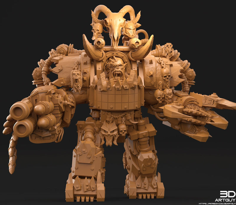 Mech Armored Orc Sci-Fi Spelljammer | 28mm, 32mm, 50mm,75mm,100mm | Dungeons and Dragons | Pathfinder | 3DArtGuy - Only-Games