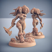 Sexy Pinup (NSFW also) Human Female Barbarian Fighter | 28mm, 32mm, 54mm, 75mm Scale Miniature | Dungeons and Dragons | Artisan Guild - Only-Games