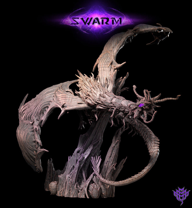 Insectoid Centipede Dragon Sci-Fi miniature | 190mm High, 125mm Base or 90mm Base size | Custom sizes available | Dungeons and Dragons 5e - Only-Games