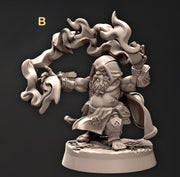 Dwarf Wizard, Sorcerer, Warlock Miniatures | Dungeons and Dragons | 28mm,32mm,54mm,75mm, 100mm Scale | Pathfinder - Only-Games