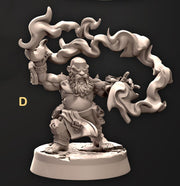 Dwarf Wizard, Sorcerer, Warlock Miniatures | Dungeons and Dragons | 28mm,32mm,54mm,75mm, 100mm Scale | Pathfinder - Only-Games
