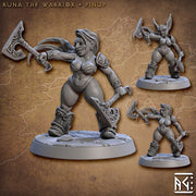 Sexy Pinup Dwarf Female Fighter | 28mm, 32mm, 54mm, 75mm Scale Resin Miniature | Dungeons and Dragons D&D 5e | Pathfinder | Artisan Guild - Only-Games