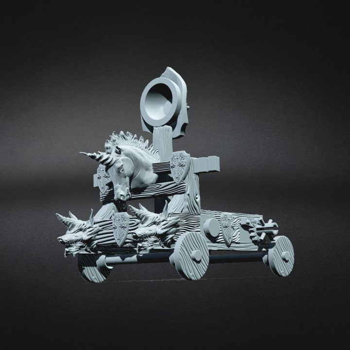 Large Functional Catapult (2 versions) miniature Prop | 28mm, 32mm Scales| Dungeons and Dragons 5e Miniatures | Pathfinder | Figurine DnD | - Only-Games