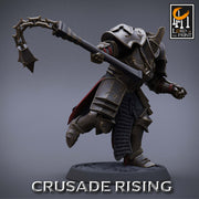 Paladin Knight Flail Templar Unpainted Miniature | 28mm, 32mm,54mm,75mm, 100mm Scales | Dungeons and Dragons |Pathfinder | Lord of The Print - Only-Games