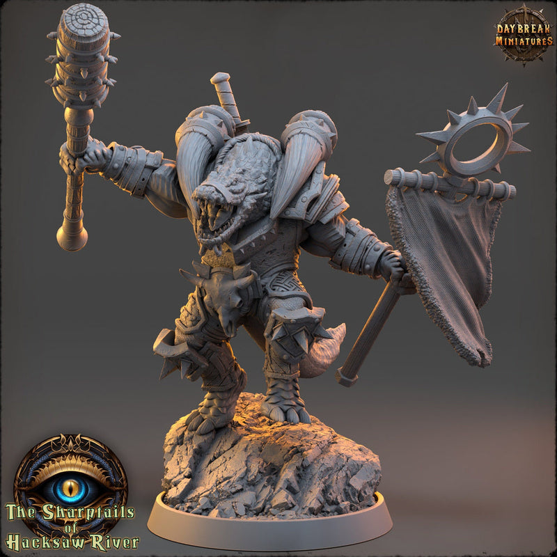 Crocodilian Cleric Paladin, Fighter Lizardfolk Lizardman | 28mm, 32mm, 75mm,100mm Scale Resin Miniature |Dungeons and Dragons 5e| Pathfinder - Only-Games