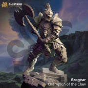 Human Paladin Fighter Full Platemail Great Axe  Miniature | 28mm,32mm,54mm,75mm,100mm Scales | Dungeons and Dragons Pathfinder | DM Stash - Only-Games