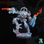 Sci-Fi Heavy Battle Mech Knight Miniature | SpellJammer | 25mm, 32mm, 40mm, 50mm, 75mm BASE SIZES | Resin Mini Unpainted |Archvillain Games - Only-Games