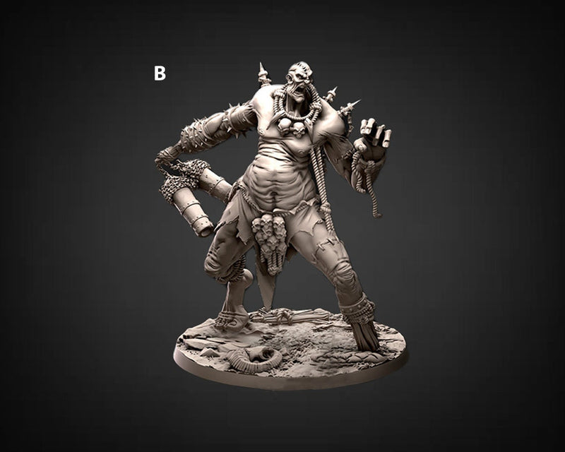 Hill Giant, Oger | 28mm & 32mm Scale | 90mm Tall (32mm scale)| Dungeons and Dragons | Pathfinder Oger | Daybreak Miniatures | Tabletop RPG | - Only-Games