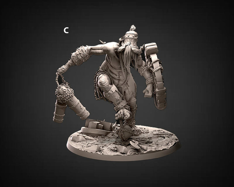 Hill Giant, Oger | 28mm & 32mm Scale | 90mm Tall (32mm scale)| Dungeons and Dragons | Pathfinder Oger | Daybreak Miniatures | Tabletop RPG | - Only-Games