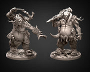 Hill Giant, Oger | 28mm & 32mm Scale | 90mm Tall (32mm scale)| Dungeons and Dragons | Pathfinder Oger | Daybreak Miniatures | Tabletop RPG | - Only-Games