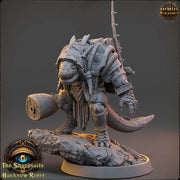 Crocodilian Adventurer, Lizardfolk Lizardman mini | 28mm, 32mm, 75mm,100mm Scale Resin Miniature |Dungeons and Dragons 5e| Pathfinder - Only-Games
