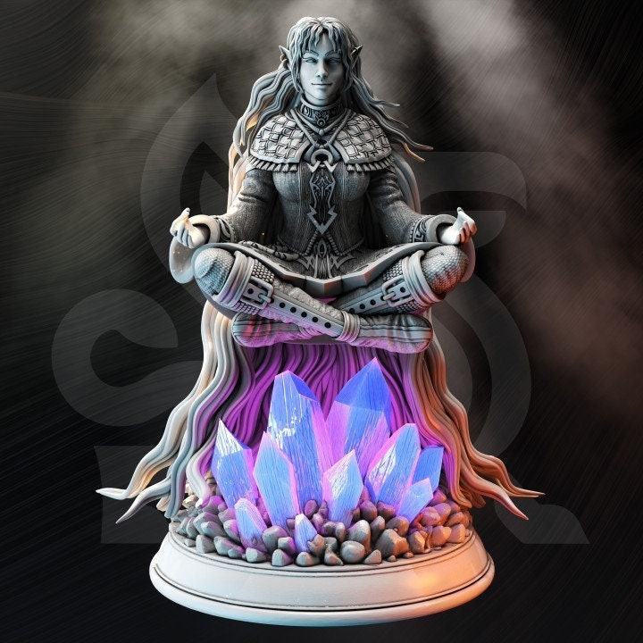 Female Elf Sorcerer Monk D&D 5e Miniature | 28mm, 32mm,54mm,75mm, 100mm Scales | Dungeons and Dragons  5E | DM Stash - Only-Games