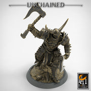 Fighter Dual Axes, Light Soldier, Oathbreaker Paladin, Unpainted Miniature| 28mm, 32mm,54mm,75mm,100mm Scales |Dungeons & Dragons Pathfinder - Only-Games