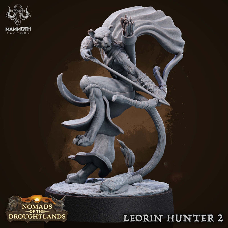 Female Leonin LionFolk Tabaxi Fighter Ranger Unpainted | 28mm,32mm,54mm,75mm,100mm Scale | Resin Dungeons and Dragons D&D 5e  | Pathfinder | - Only-Games