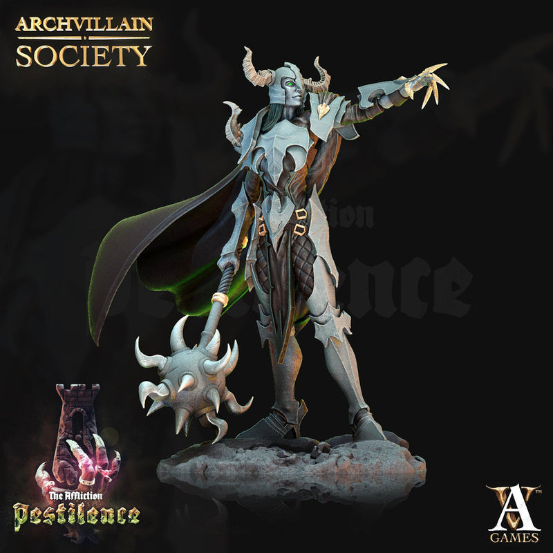 Oathbreaker Female Paladin Fighter | 28mm, 32mm,54mm,75mm,100mm Scales |Player Character Mini Minis D&D5e Pathfinder Figurine | Archvillain - Only-Games