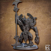 Lizardfolk,Lizardman,Fighter, Range, Paladin PC NPC  | 28mm,32mm,54mm,75mm Scale Resin Miniature | Dungeons and Dragons |Artisan Guild - Only-Games