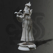 Female Elf Bard, Half-Elf, Eladrin Unpainted Miniature | 28mm, 32mm,54mm,75mm, 100mm Scales | Dungeons and Dragons 5E | DM Stash - Only-Games