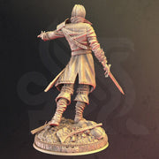 Human Gunslinger Fighter Unpainted Miniature | 28mm, 32mm,54mm,75mm,100mm Scales | Dungeons and Dragons Pathfinder |DM Stash - Only-Games