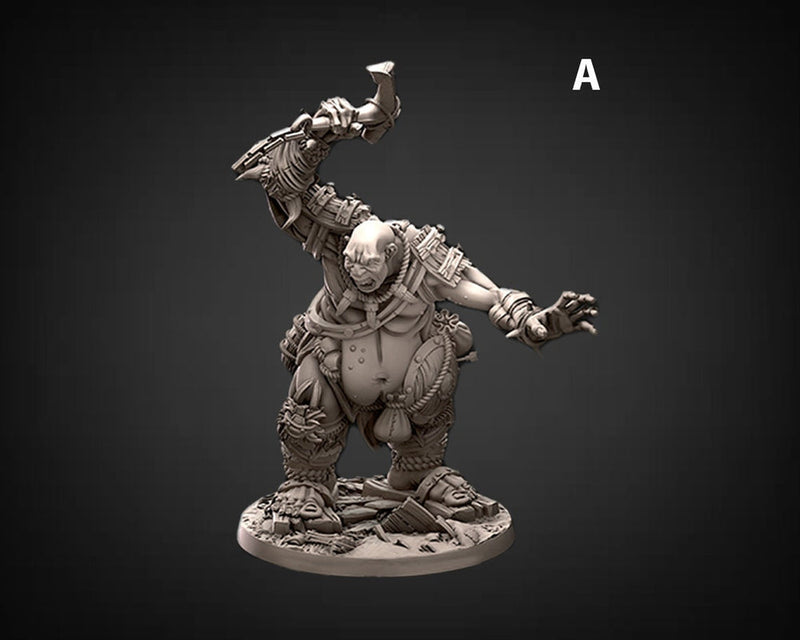 Hill Giant, Oger | 28mm & 32mm Scale | 75mm Tall (32mm scale)| Dungeons and Dragons | Pathfinder Oger | Daybreak Miniatures | Tabletop RPG | - Only-Games