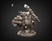 Hill Giant, Oger | 28mm & 32mm Scale | 75mm Tall (32mm scale)| Dungeons and Dragons | Pathfinder Oger | Daybreak Miniatures | Tabletop RPG | - Only-Games
