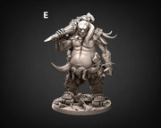 Hill Giant, Oger | 28mm & 32mm Scale | 90mm Tall (32mm scale)| Dungeons and Dragons | Pathfinder Oger | Daybreak Miniatures | Tabletop RPG | - Only-Games