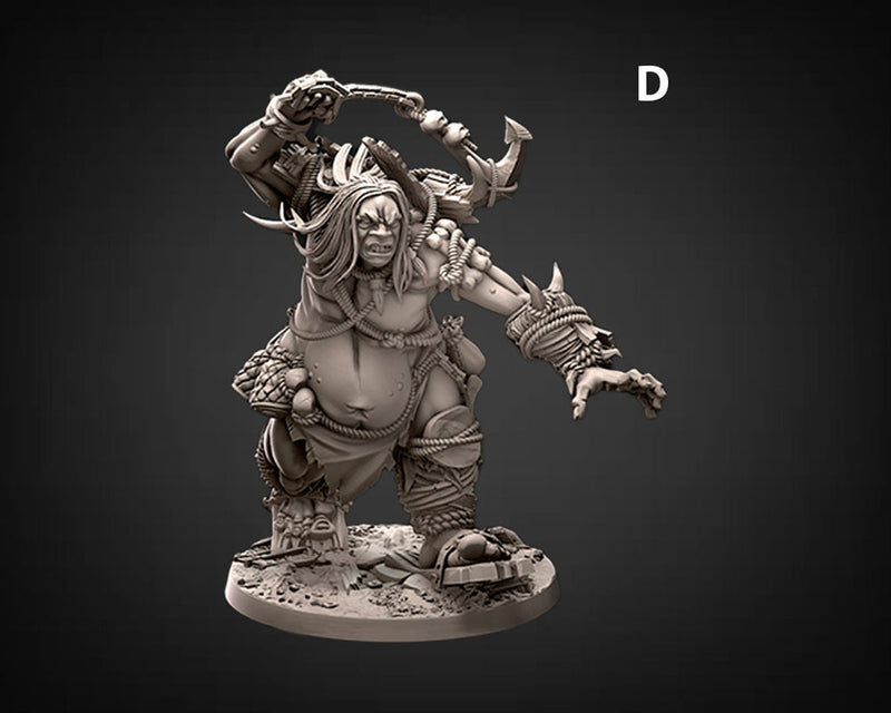 Hill Giant, Oger | 28mm & 32mm Scale | 90mm Tall (32mm scale)| Dungeons and Dragons | Pathfinder Oger | Daybreak Miniatures | Tabletop RPG | - Only-Games