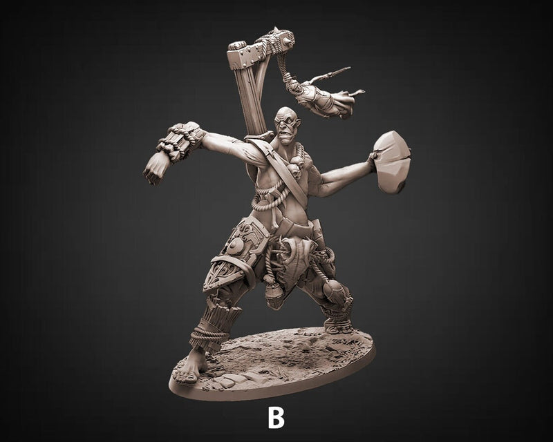 Stone Giant, Oger | 28mm, 32mm Scale | 95mm Tall (32mm scale)| Dungeons & Dragons | Pathfinder Oger | Daybreak Miniatures | Tabletop RPG | - Only-Games