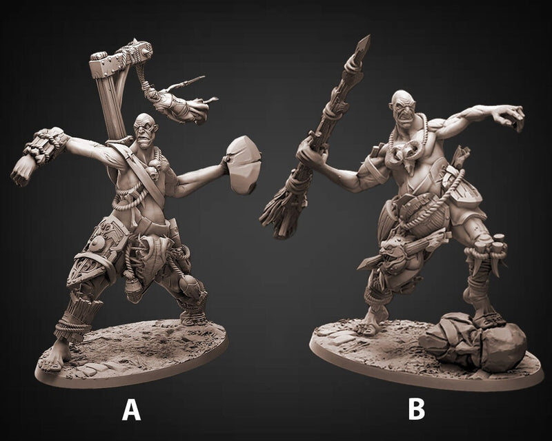 Stone Giant, Oger | 28mm, 32mm Scale | 95mm Tall (32mm scale)| Dungeons & Dragons | Pathfinder Oger | Daybreak Miniatures | Tabletop RPG | - Only-Games