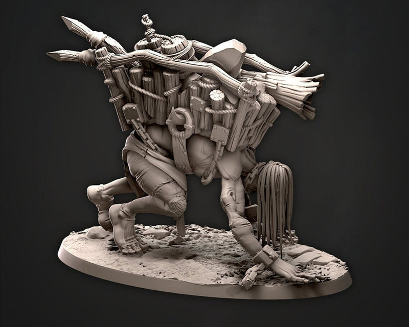 Hill Giant, Oger | 28mm & 32mm Scale | 75mm Tall (32mm scale)| Dungeons and Dragons | Pathfinder Oger | CastnPlay| Tabletop RPG | - Only-Games