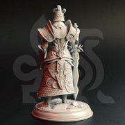 Elf Tiefling Paladin Fighter | Miniature | 28mm, 32mm, 54mm, 75mm, 100mm Scales | Pathfinder Figure | DnD | Figurine unpainted | - Only-Games