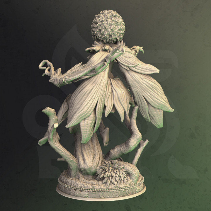 Female Fey Druid, Dryad PC / NPC Miniature | 28mm, 32mm, 54mm,75mm, 100mm Scales | Pathfinder Figure | DnD | Figurine unpainted | - Only-Games