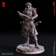 Human Rogue Thief Assassin | 28mm, 32mm, 54mm, 75mm, 100mm Scale Resin Miniature | Dungeons and Dragons | Flesh of Gods - Only-Games