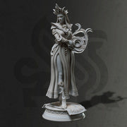 Female Elf Bard, Half-Elf, Eladrin Unpainted Miniature | 28mm, 32mm,54mm,75mm, 100mm Scales | Dungeons and Dragons 5E | DM Stash - Only-Games