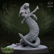 Yuan-Ti Pureblood Serpentfolk Unpainted Resin | 28mm,32mm,54mm,75mm Scale |  Dungeons and Dragons D&D 5e  | Pathfinder | Mammoth Factory - Only-Games