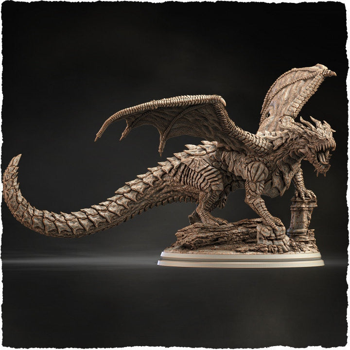 Chromatic Red Dragon (4 sizes) D&D  Miniature |  250mm Long,  225mm Wing Span | Resin Dragon Statue | Figurine | Dungeons and Dragons 5e - Only-Games