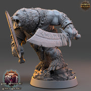 BearFolk Fighter Werebear Humanoid/ 4 sizes /Scales | D&D 5e Megaboss| Pathfinder | Daybreak Miniatures - Only-Games