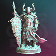 Death Knight, Oathbreaker Paladin, Warlock Hexblade | Unpainted Miniature | 28mm,32mm, 54mm 75mm, 100mm Scales | Pathfinder Figure | DnD | | - Only-Games