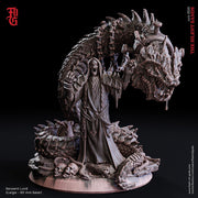 Serpent Lord Undead Lich | 28mm, 32mm, 54mm, 75mm, 100mm Scale Resin Miniature | Flesh of Gods | Dungeons and Dragons | - Only-Games