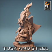 Dwarf Fighter Paladin Axe & Shield Unpainted Model | 28mm, 32mm,54mm,75mm,100mm Scales | Dungeons and Dragons Pathfinder Lord of The Print - Only-Games