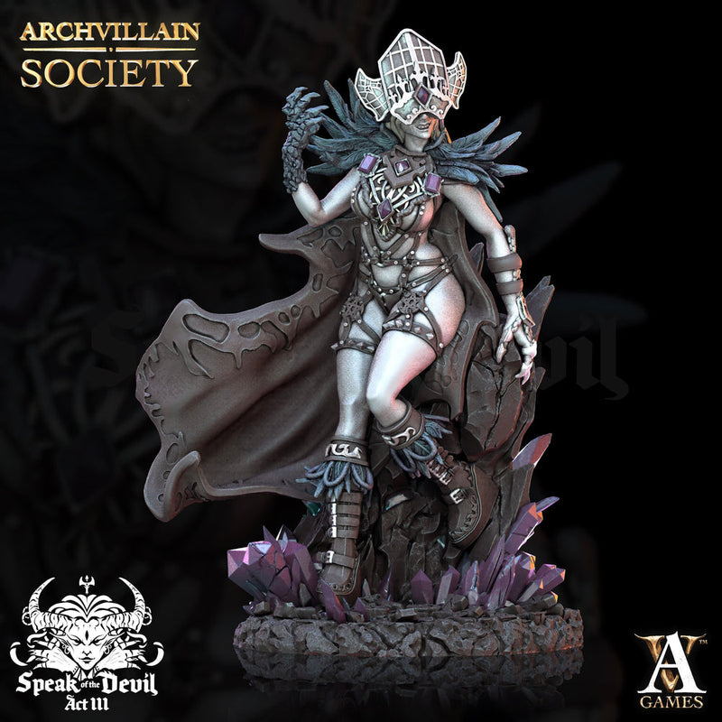 Human Female Sorcerer Warlock Cleric Necromancer | 28mm,32mm, 54mm,75mm Scales, 100mmTall| Dungeons and Dragons | Pathfinder | Battle Wizard - Only-Games