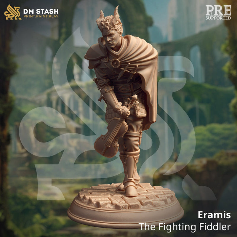 Male Bard Half Tiefling-Elf,  Eladrin Miniature | 28mm, 32mm,54mm,75mm, 100mm Scales | Dungeons and Dragons  5E | DM Stash - Only-Games