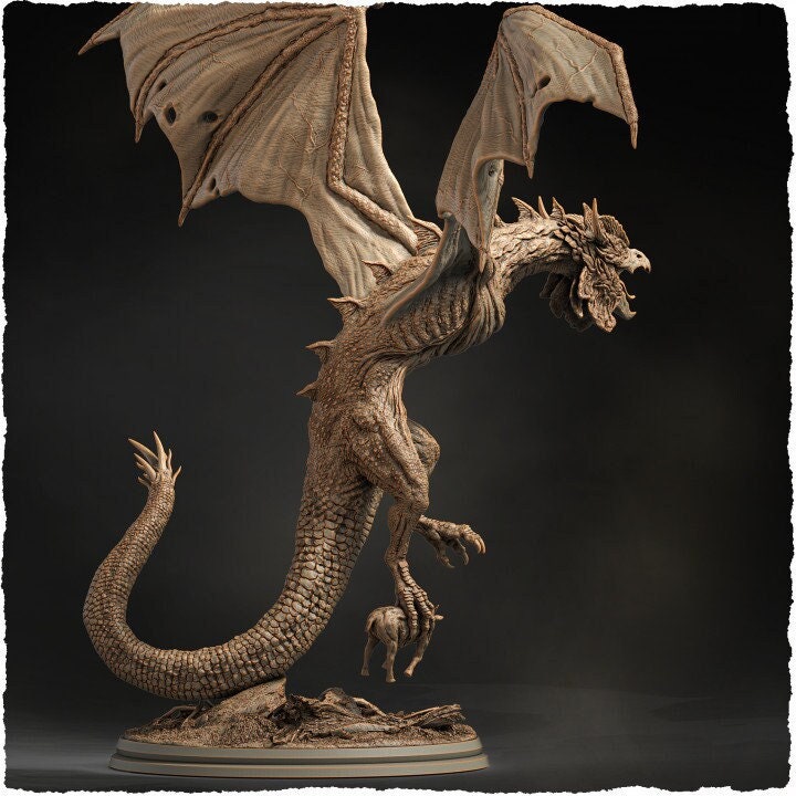 Gargantuan Cockatrice Dragon Miniature | Available in 28mm & 32mm Sizes 215mm High | Dragon Statue | Figurine | Dungeons and Dragons 5e - Only-Games